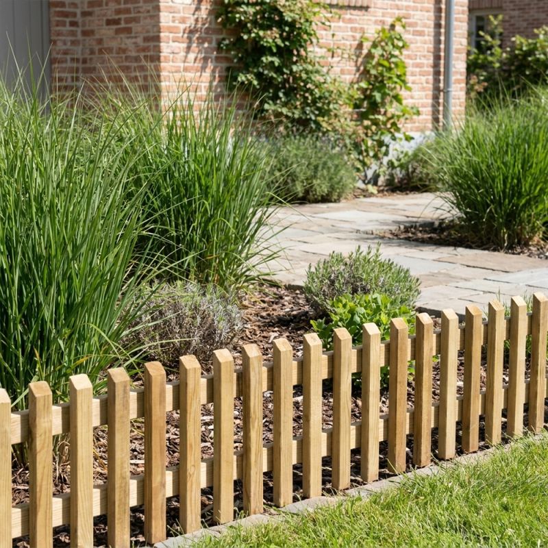 Bordure bois jardin Pika 30mm - Délimitation parterre 112 x 28 cm