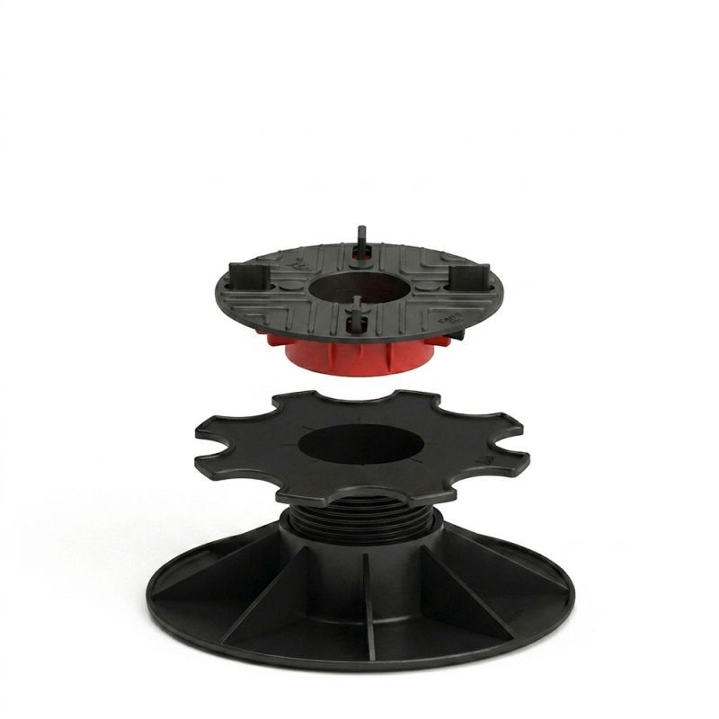 Plot terrasse dalle 43 à 325 mm - Réglable par le dessus - Avec/Sans cale amortisseur - Solidor
