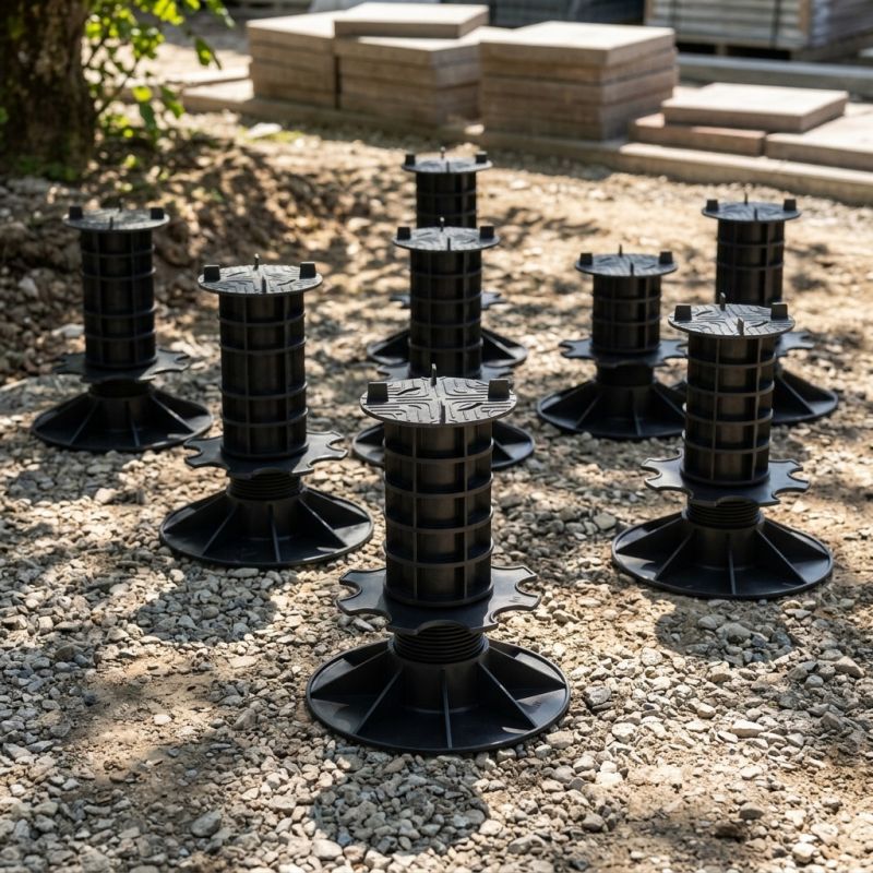 Plot terrasse dalle 23 à 440 mm - Tête nue - Solidor