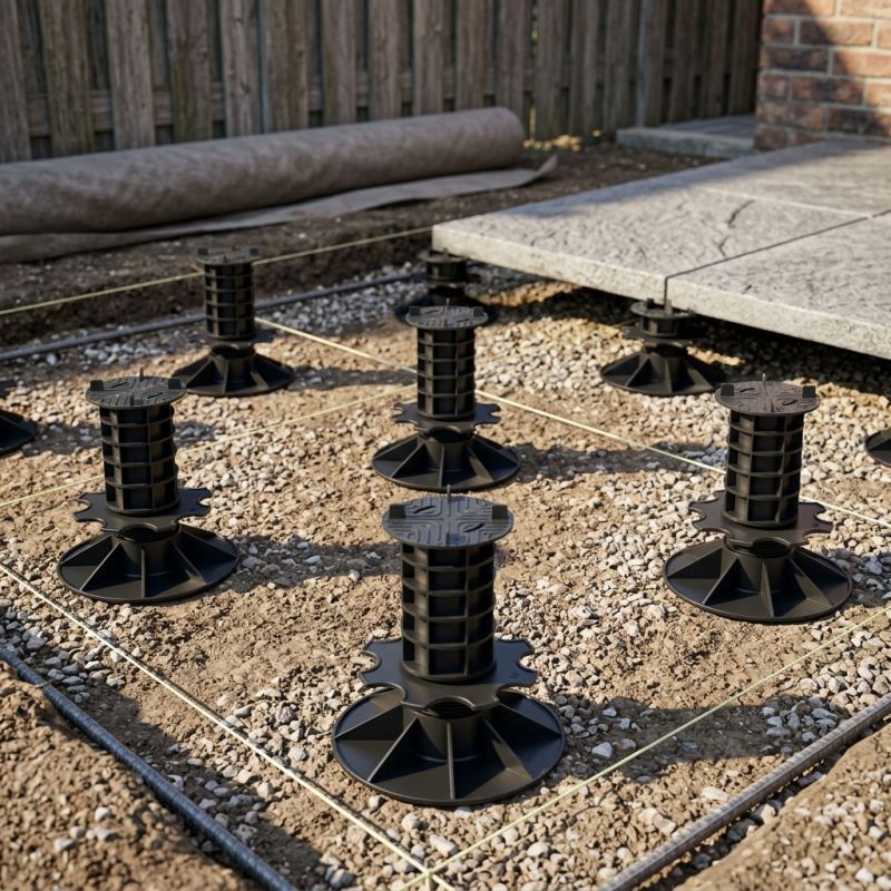 Plot terrasse dalle 23 à 440 mm - Tête nue - Solidor