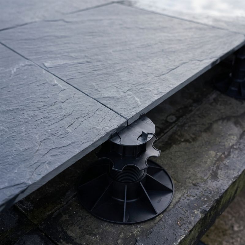 Plot terrasse dalle 26 à 466 mm - Avec Cale amortisseur - Solidor