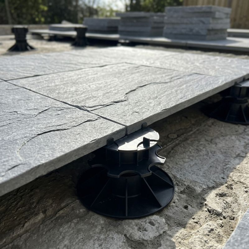 Plot terrasse dalle 26 à 466 mm - Avec Cale amortisseur - Solidor