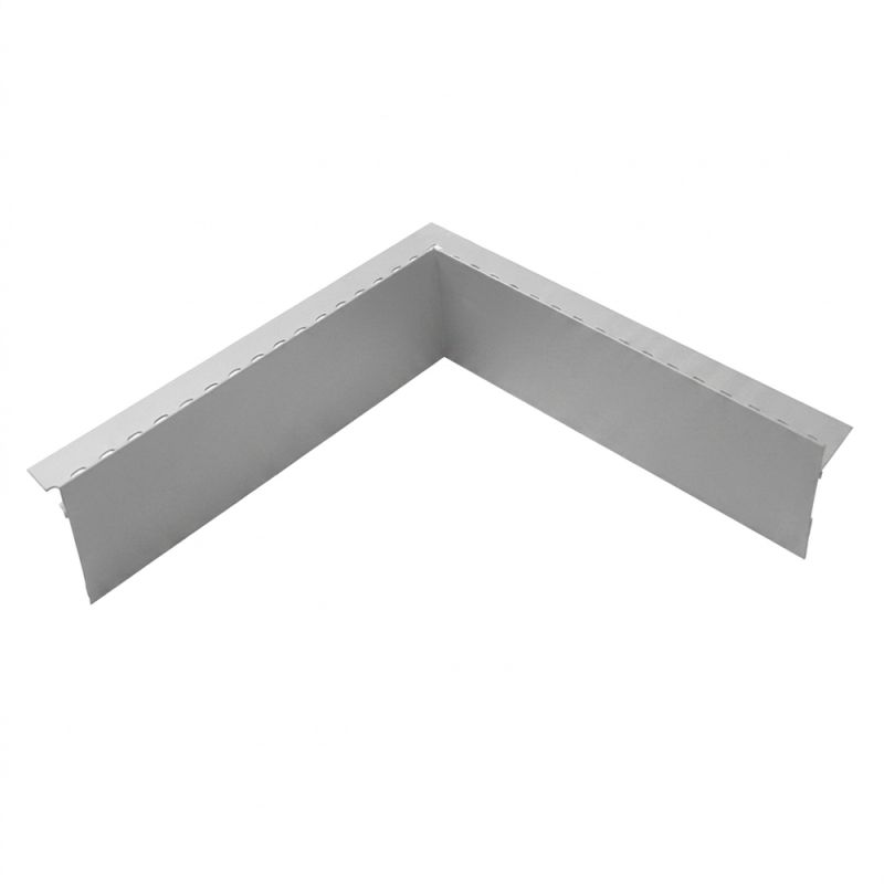 Profil de finition d'angle entrant - Gris clair - Solidor