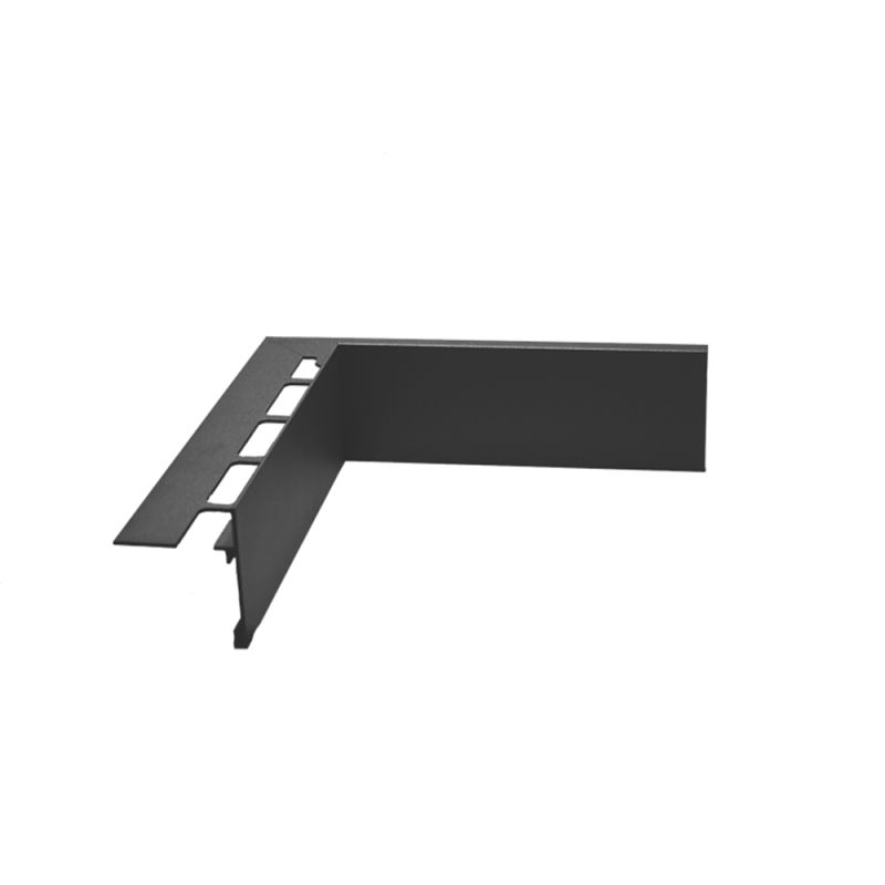 Profil de finition d'angle entrant - Noir - Solidor