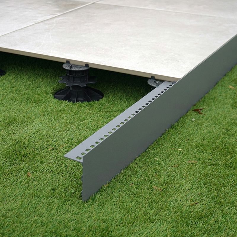 Profilé de finition aluminium - Gris clair - Solidor