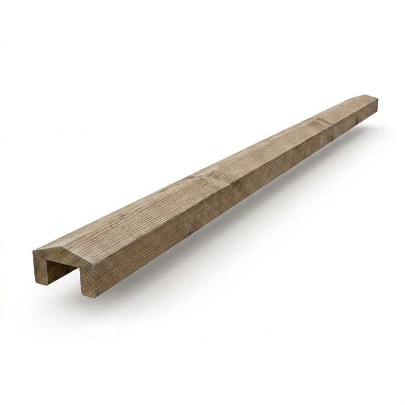 Finition pour lame de clôture en U - Section 27x145/130 mm / Section 32x53 mm en sapin rouge PEFC - Classe 3 - 2,5 ml