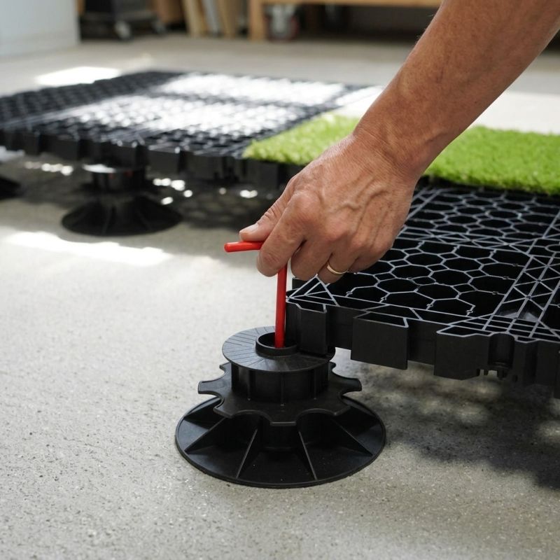 Plot terrasse pour Unisol réglable avec tête lisse - Solidor