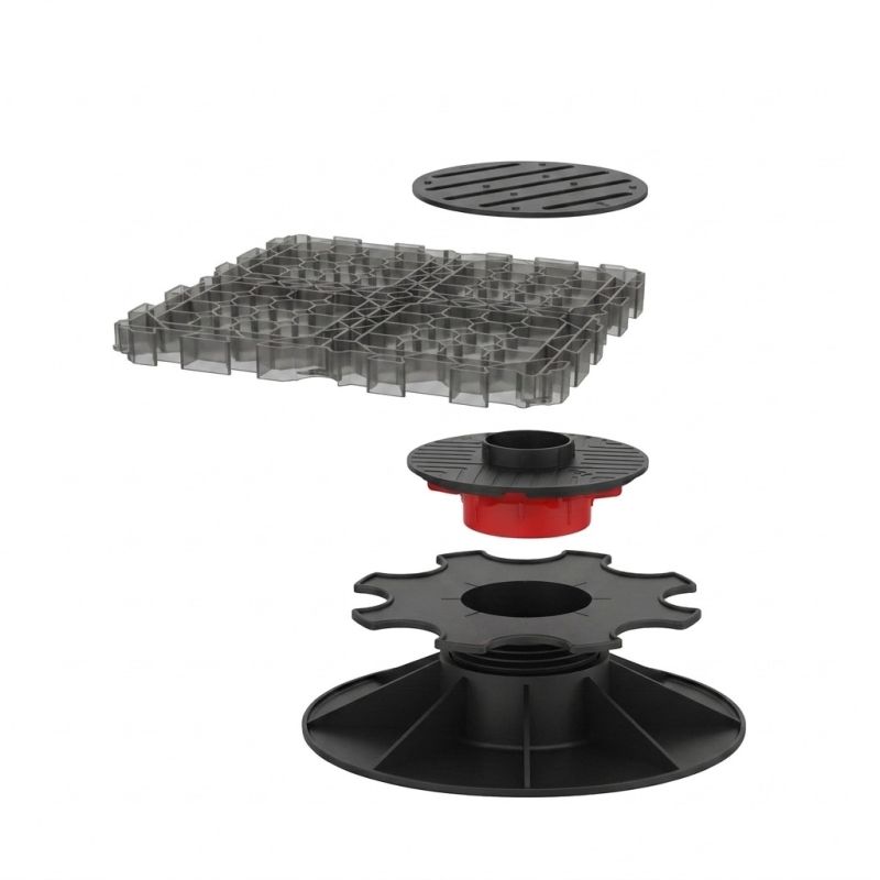 Plot terrasse pour Unisol réglable avec tête lisse - Solidor