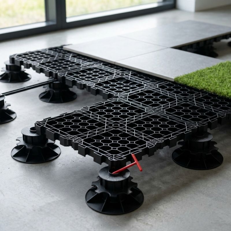Plot terrasse pour Unisol réglable avec tête dalle - Solidor