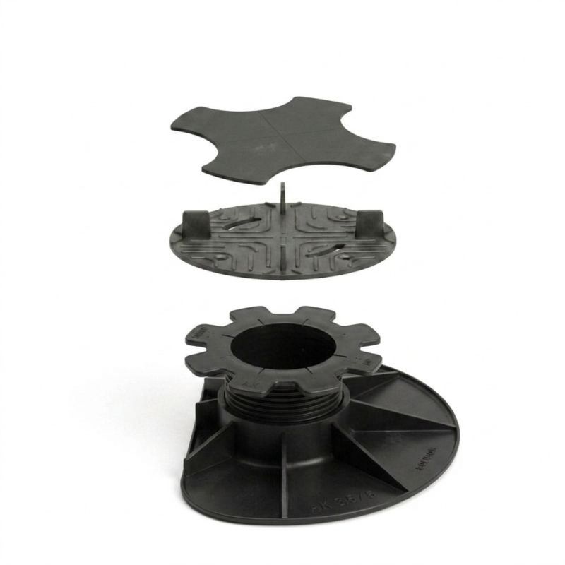 Demi plot terrasse dalle avec cale amortisseur 35-350 mm - Solidor