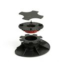 Demi plot terrasse dalle avec cale amortisseur 58-373 mm - Réglable par dessus - Solidor
