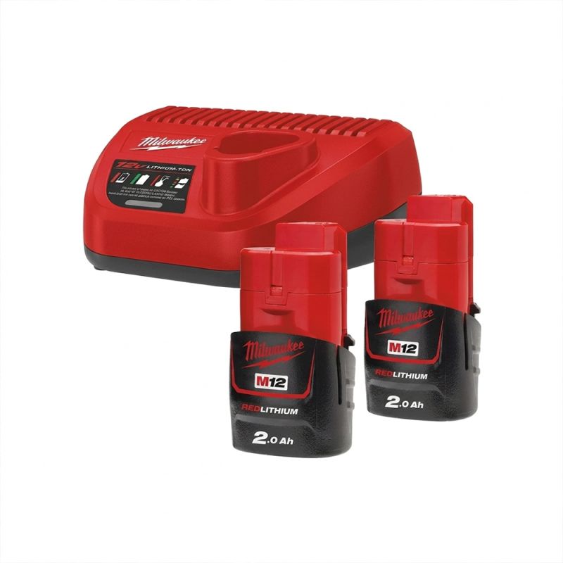 Kit de 2 batteries 12V + 1 chargeur (2Ah) - Milwaukee