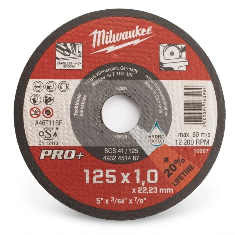 Disque a tronçonner Pro+ 125 mm X 1,5 mm