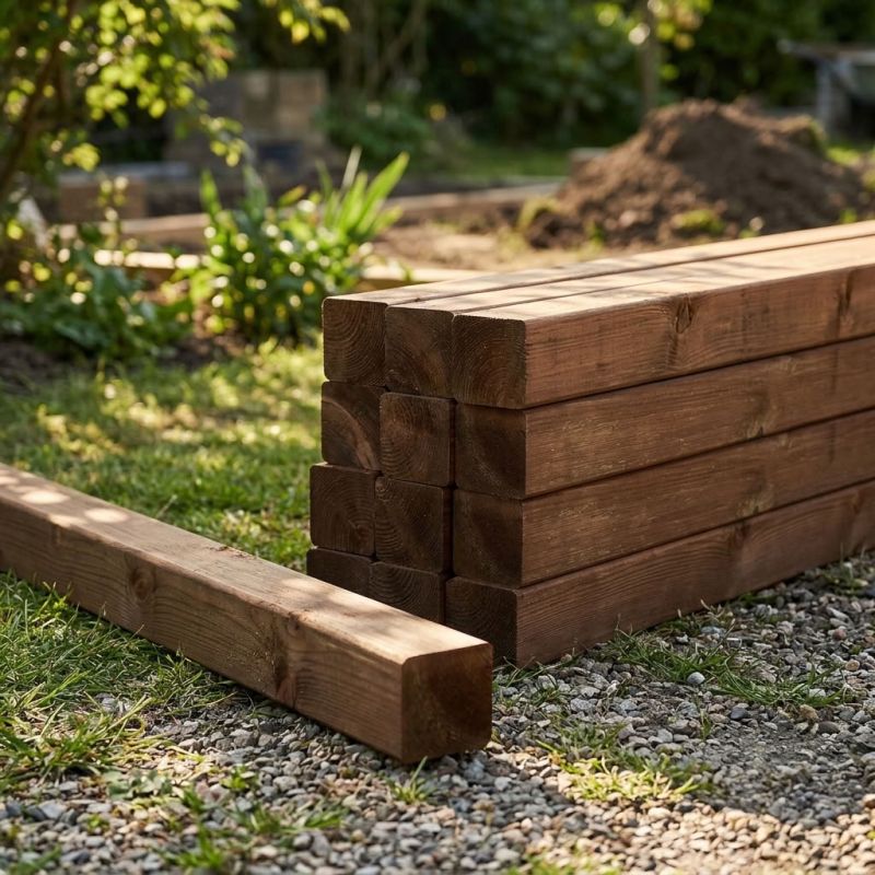 Poteau bois non rainuré - 90x90x2400 mm