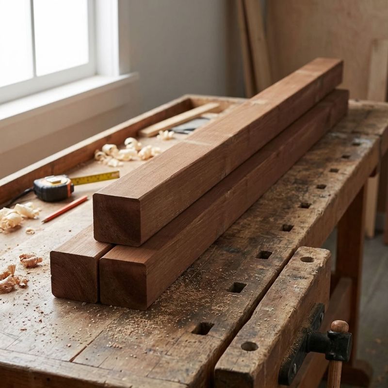 Poteau bois non rainuré - 90x90x2400 mm