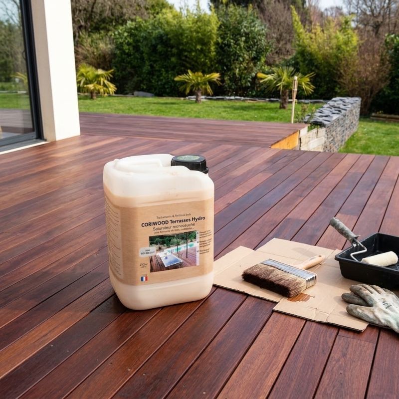Saturateur monocouche pour terrasse bois - Incolore - Jérican 5 L