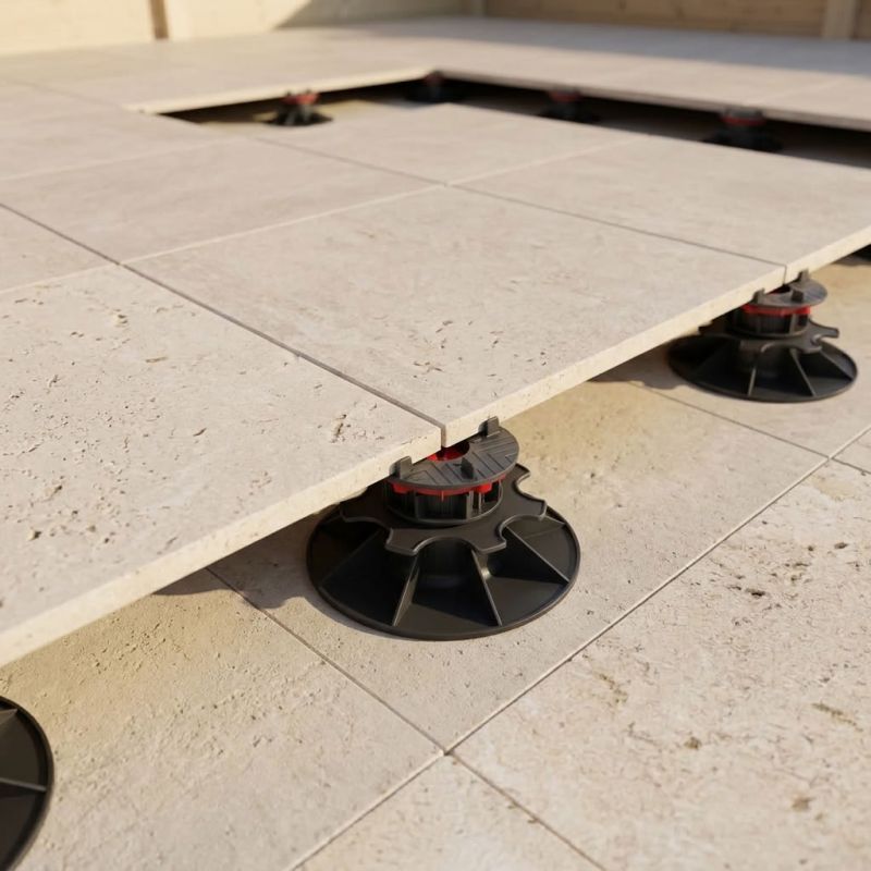 Plot terrasse dalle 43 à 460 mm - Réglable par le dessus - Autonivelant - Sans cale amortisseur - Solidor