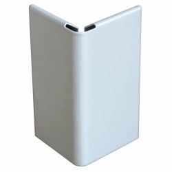 Jonction angle sortant pour profilé clipsable Laqué Gris Aluminium