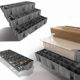 Marche escalier extérieur modulable Modulesca 100 cm