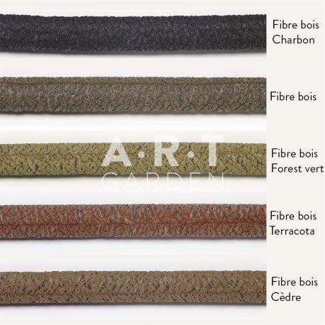Coloris fibres bois arrondies tressage simple