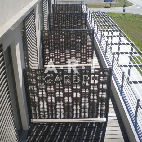 Brise vue renforcée simple tressage composite spécial bord de mer pour terrasse d'appartement