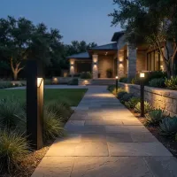 Borne lumineuse extérieure