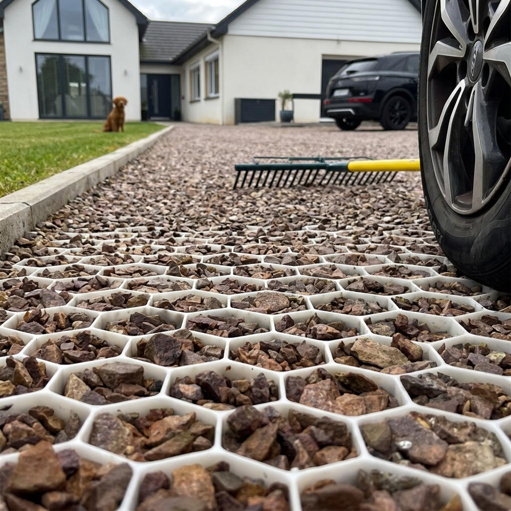 Stabilisateur de gravier carrossable